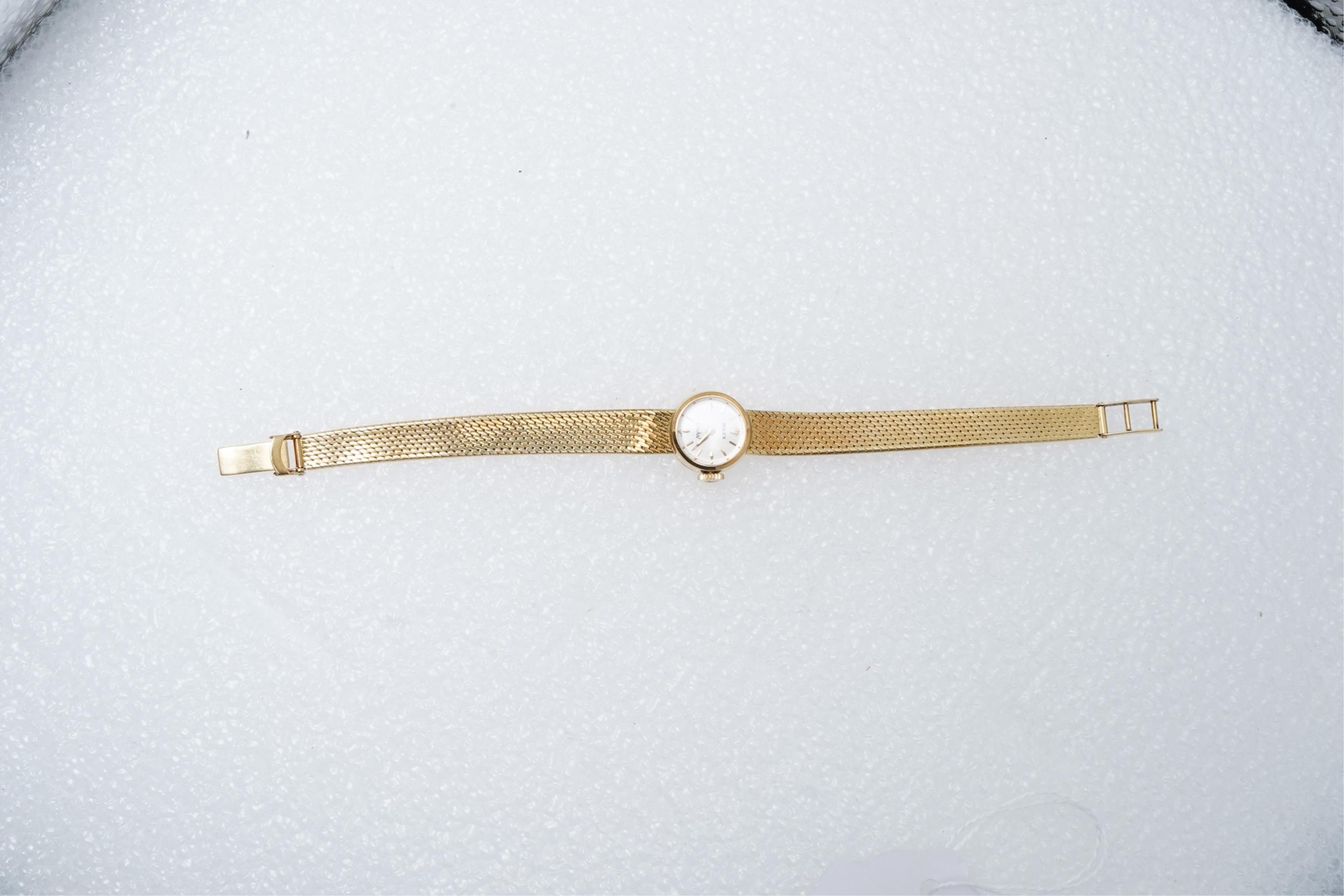 A lady's early 1970's 18ct gold Rolex Orchid manual wind dress wrist watch